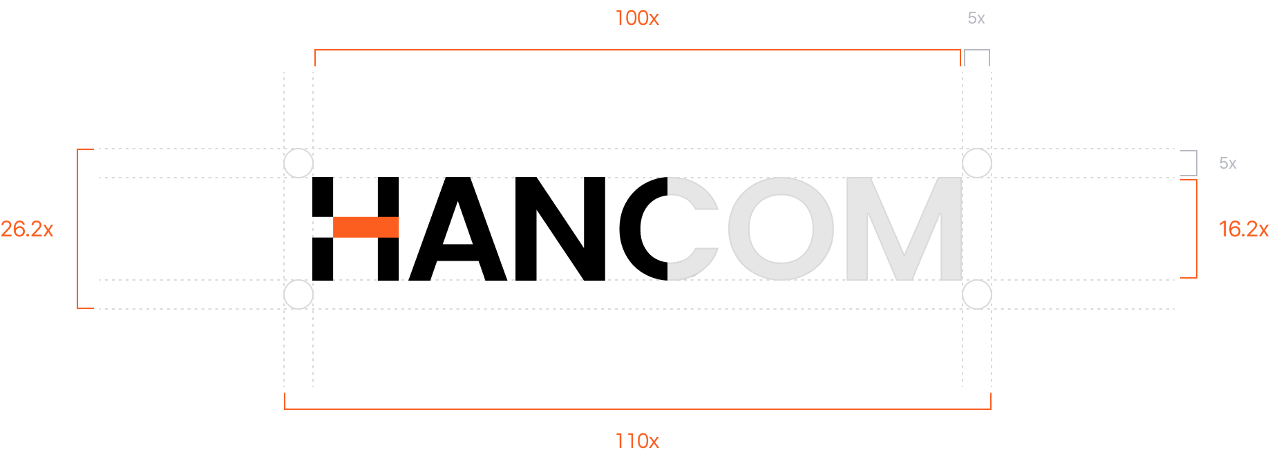 한글과 컴퓨터 CI 그리드 이미지