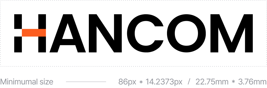 한글과 컴퓨터 CI 사이즈 이미지